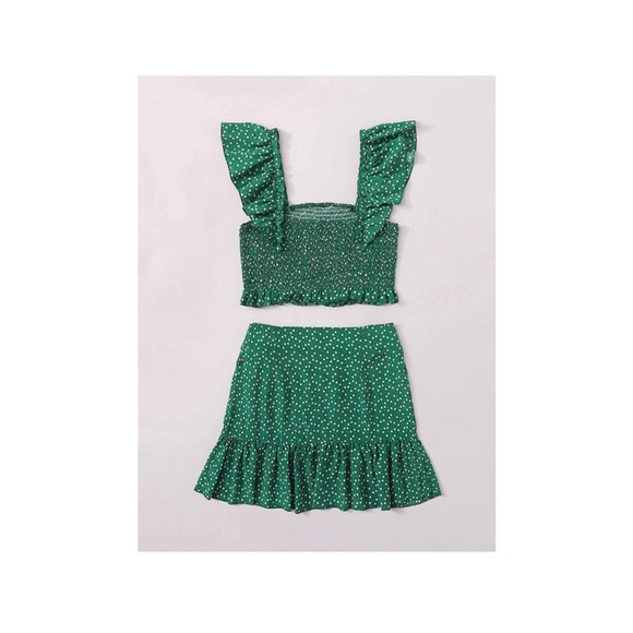 MakeMeChic 2-piece Ruffle Trim Set - Picture 5 of 9